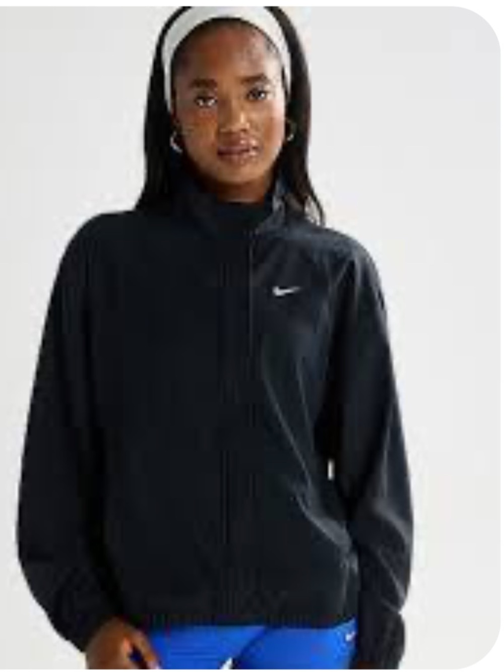 Vintage Nike Lightweight Water-resistant Lined with hood black jacket size S